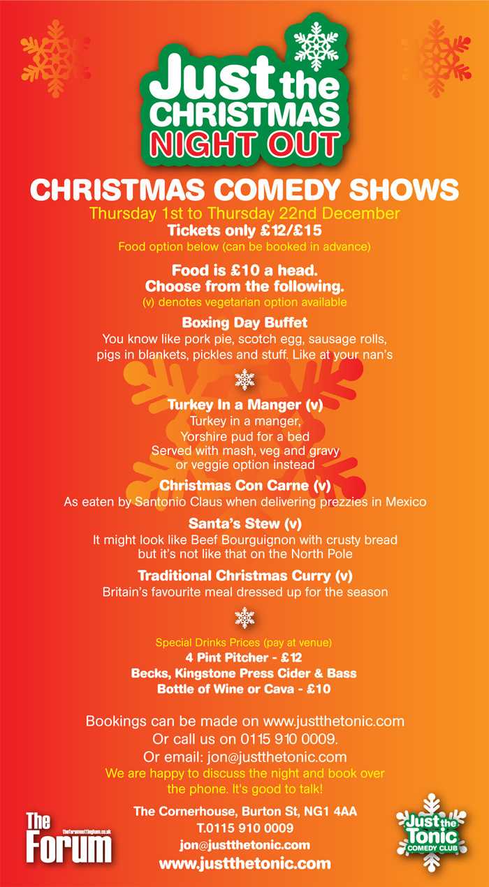 Forum Christmas Menu